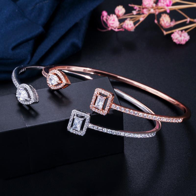 S0150 Micro-Inlaid Zir*****Pen Bracelet T-Shaped Platinum Bracelet, Environmentally Friendly
