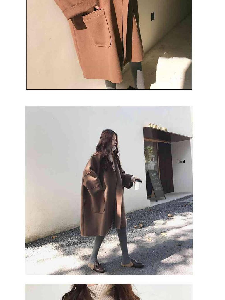 2021 Trendy Hepburn Style Woolen Cloak for Women/Students
