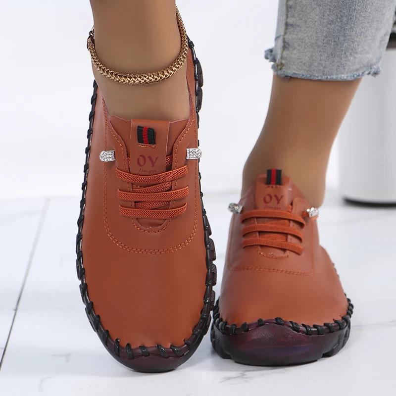 Fashion Women Comfortable Sneakers Trend Fashion Lace Up Anti-slip Designer Shoes for Women Outdoor Sneakers Women New Zapatos De Mujer