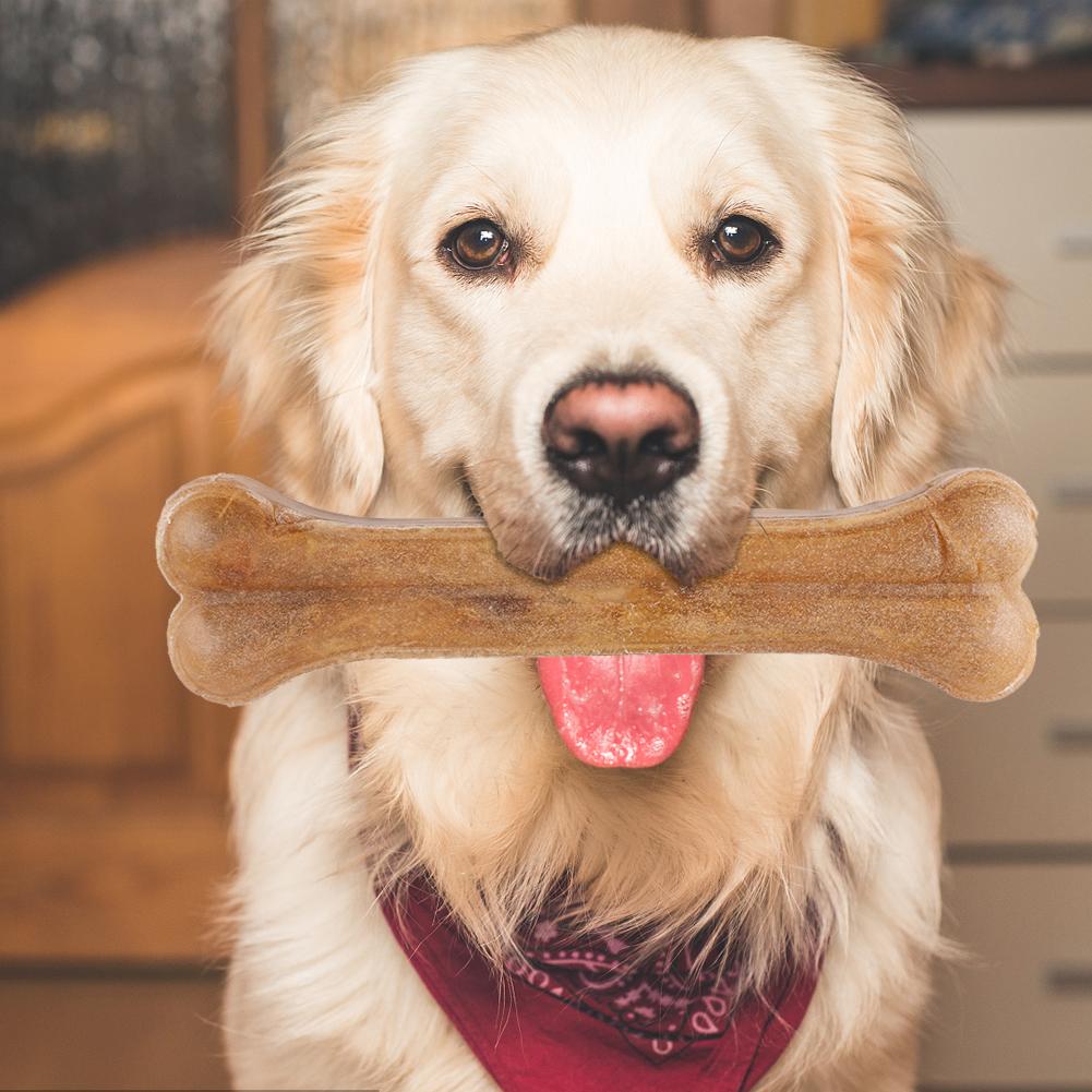 8 Inch Cowhide Bone Non-Toxic Creative Teeth Clean Stick Anti-bite Dog Chews Toys  for Small Medium Large Dog