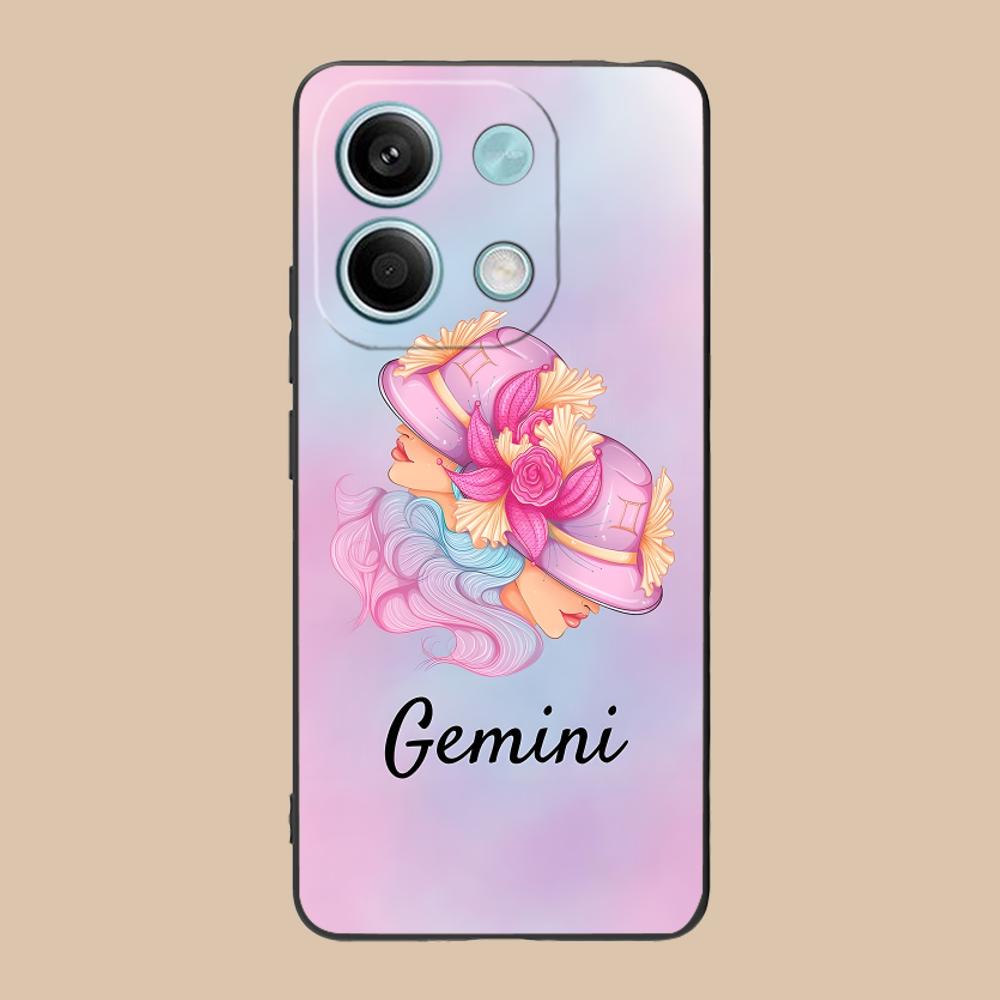 Zodiac Sign Gemini Mobile Phone Case for Xiaomi 15 14 13 12 Mi 11 T Ultra Lite Pro S X 5G Colorful Printing Cover Luxury Pretty