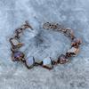 Moonstone Gemstone Electroformed Friendship Mother Gift Bracelet Jewelry Copper VP-124