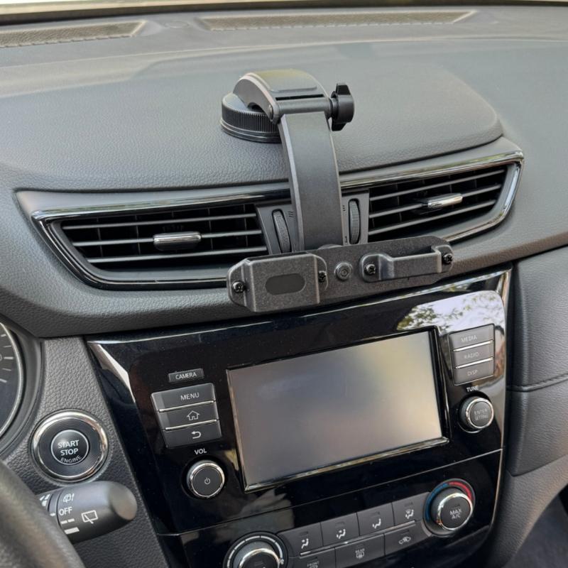 Car Dashboard Transceiver Mount Adjustable Hand Microphone Stand with Strong Suction Cup for Vehicle Communication