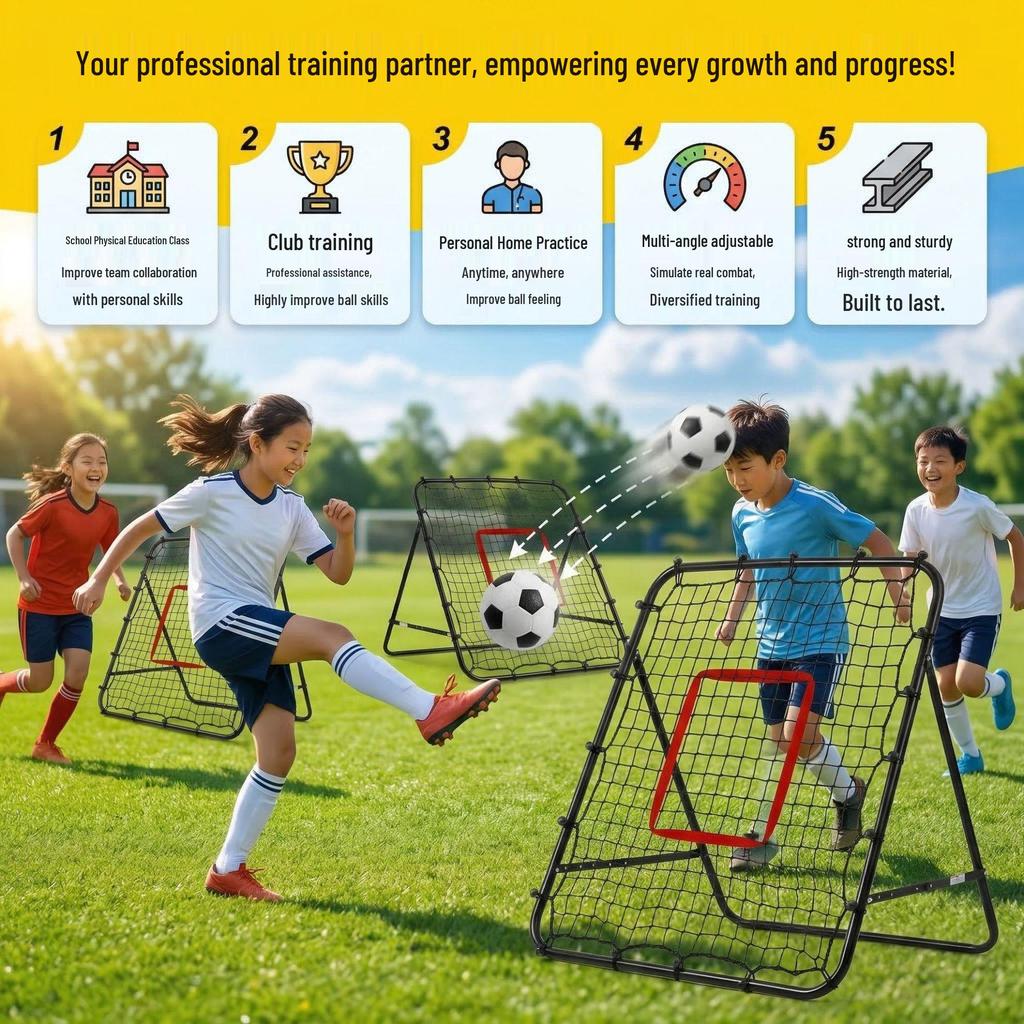 Multi-Functional Football Rebound Net for Solo Training & Passing Practice