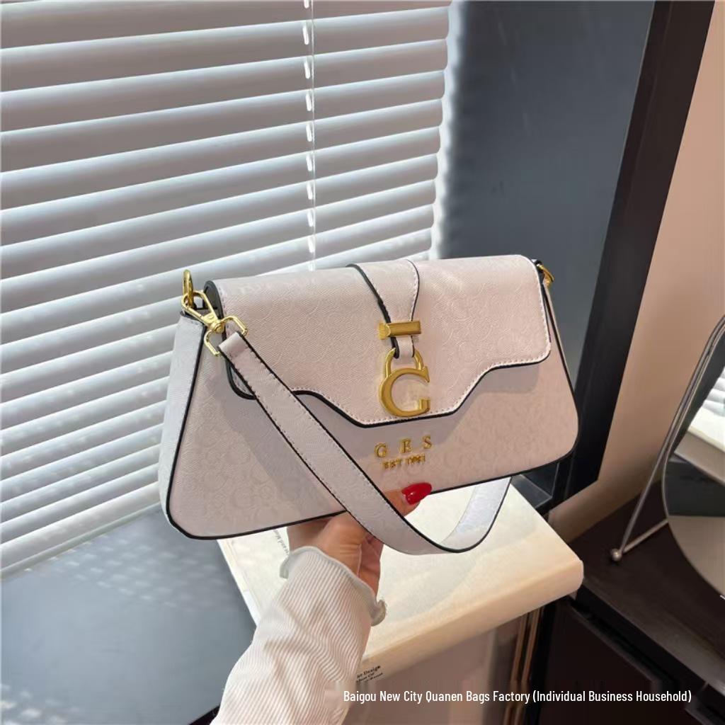 Trendy Dámská High-End Potisk Podpažní Crossbody Kabelka - Všestranná a Populární Niche Ramenní Kabelka 25.