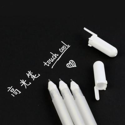 3X 0.8MM White Gel Ink Marker Pen Drawing Art Fine Tip Sketching Painting Tool