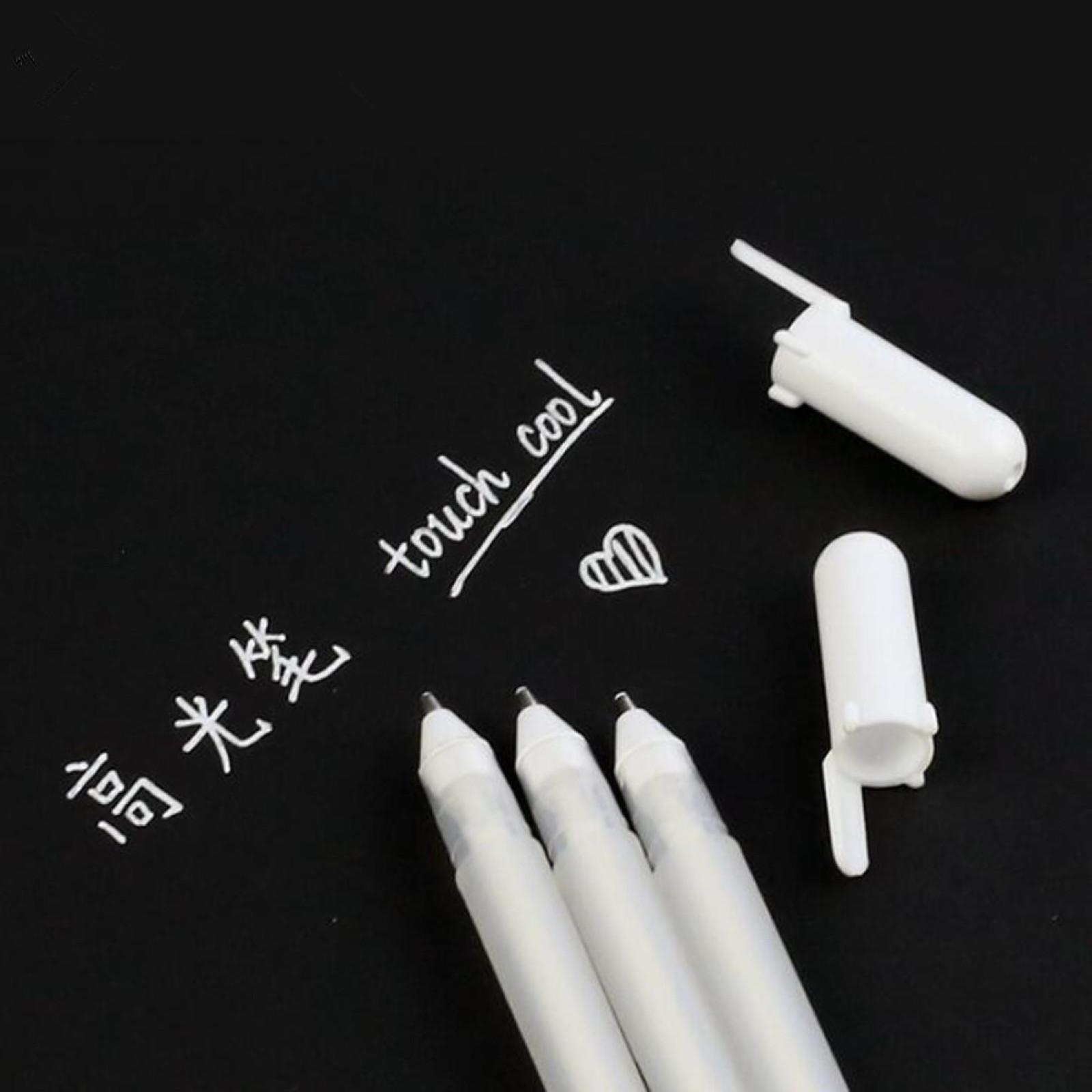 

3X 0.8MM White Gel Ink Marker Pen Drawing Art Fine Tip Sketching Painting Tool United States