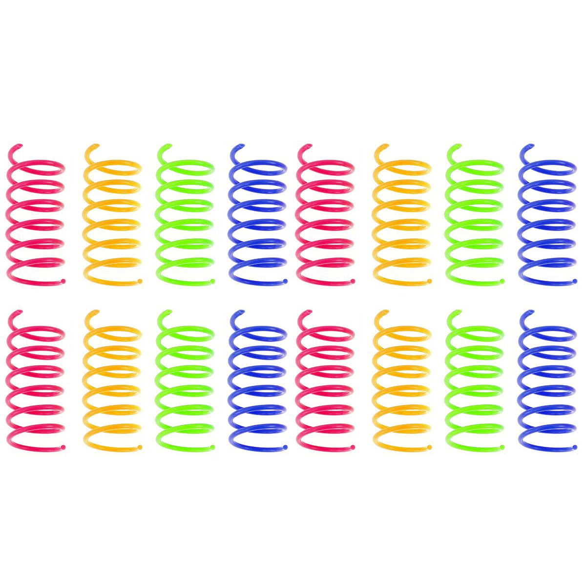 

16/32/80 шт. Игрушки-пружины для кошек, красочные, спиральные пружины для котят, прочная пластиковая креативная интерактивная игрушка для кошек, новая