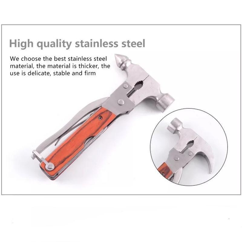 1Pc Stainless Steel Multi-purpose Outdoor Emergency Survival Tool Car Safety Hammer Emergency Hammer