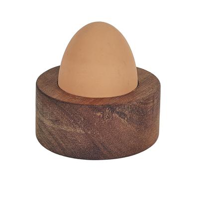 Round Acacia Egg Holder