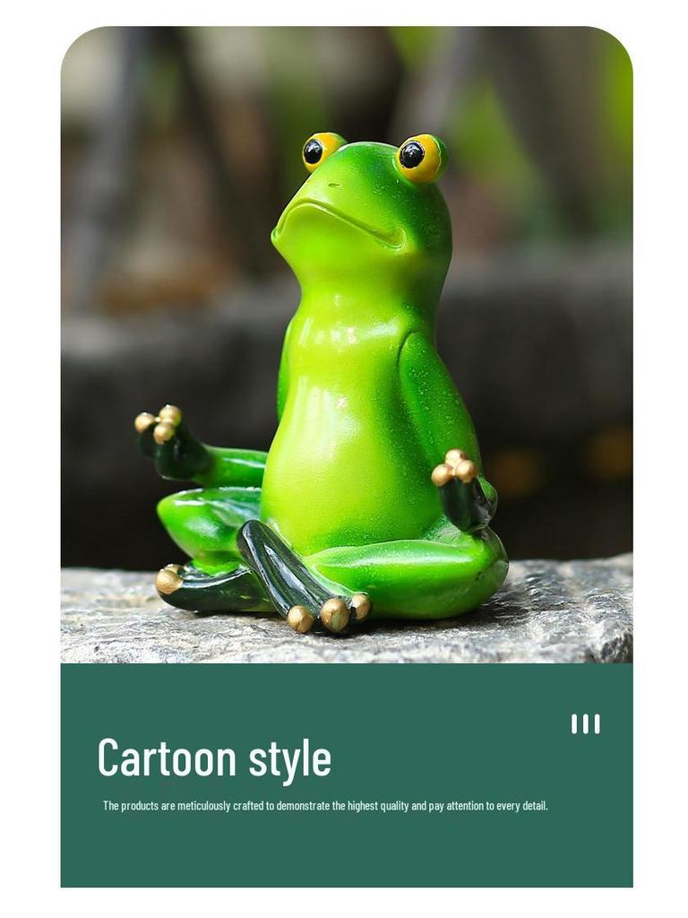Binnenplaats Yoga Kikker Hars Ornament - Tuinlandschap Decoratie