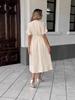 Bohemian Deep V Women's Dress with Tie-Up Straps - Hot Seller
