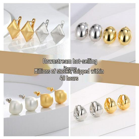 Gold-Plated Bamboo Zircon Ear Cuffs: Elegant and Versatile Earrings for a Luxurious Commute Style