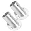 2Pcs Closet Rod Bracket Bevel Style Stainless Steel Pole Socket for Wall Mounted Shower Curtain Towel Rods Rust Resistant Smooth