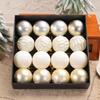 16Pieces Painted Christmas Ornament Set Colorful Christmas Sphere Baubles Ornament Set For Holiday Celebration