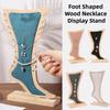 Creative Necklace Display Stand Foot Shaped Jewelry Hanging Stand  Desktop Use