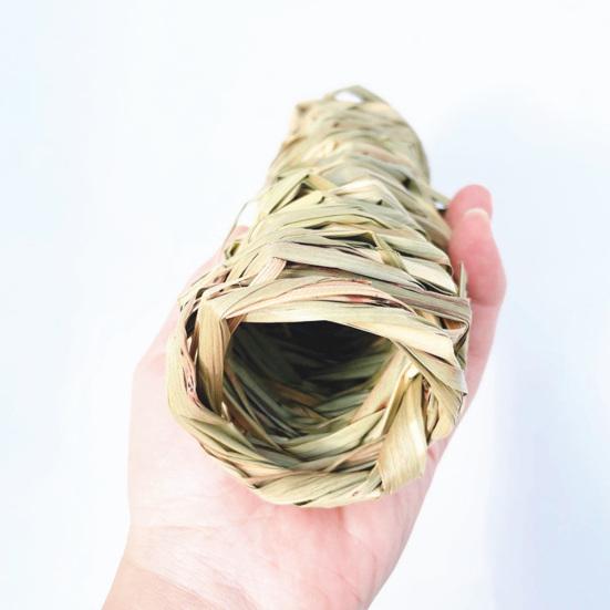 Yousheng Guinea Pig Cage Natural Grass Hand Woven Chew Toy Hamster Nest Small Pet Hideout House Toy Pet