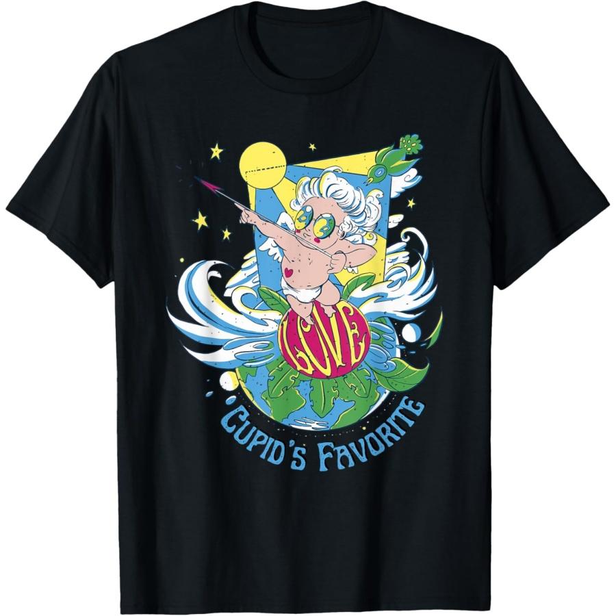 Cupid s Favorite Valentine s Day Heart Love Cupid Bow-Arrow T-Shirt S