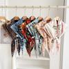 Cheongsam Shawl Women's Summer Outfit Simulation Silk Ethnic Style Triangle Scarf Cloak Versatile Tassel Travel Photo Scarf