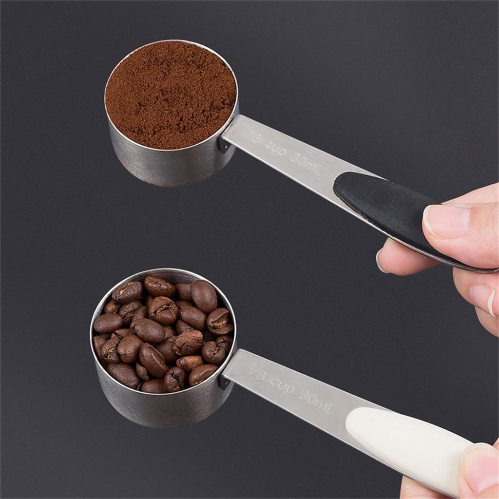 Stainless Steels Coffee Scoops Tablespoon 30ml Small Cup Metal Spoons Kitchen Baking Cooking Measuring Scoops Enduring