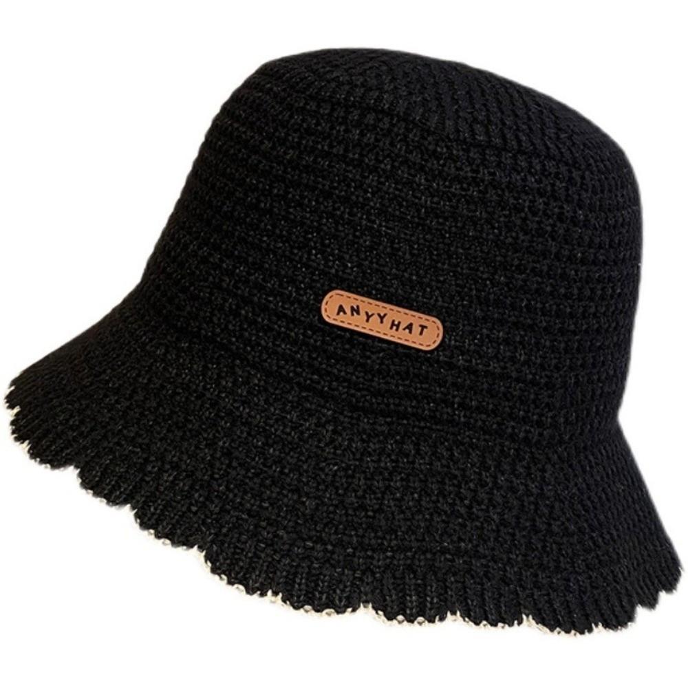 Foldable Fisherman's Hat Breathable Outdoor Sun Hat Casual Knit Bucket Hat