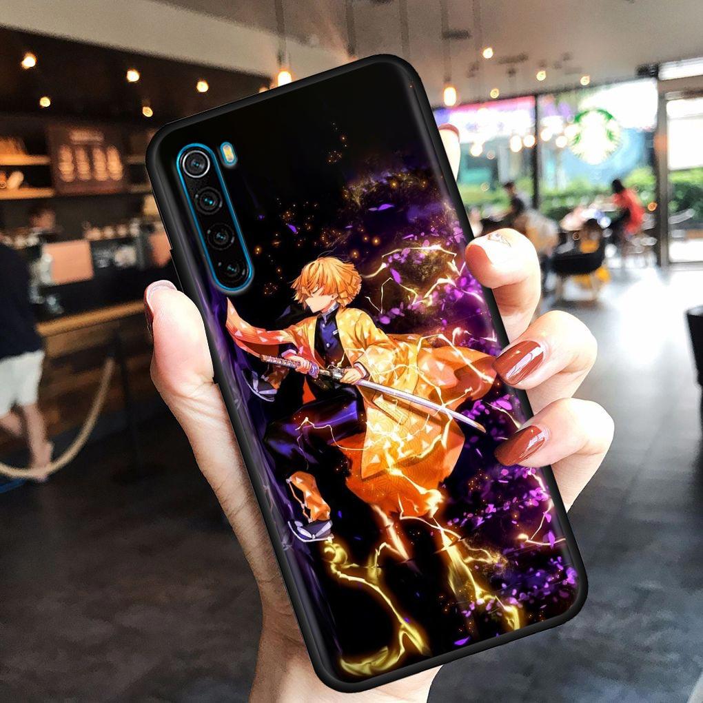 Mädchen Anime Dämon killer Animation Telefon Shell für Redmi Hinweis 10 11 11S 11E 7 8 8T 9 9S 9T Pro Plus 4G 5G Schwarz Soft Case Abdeckung