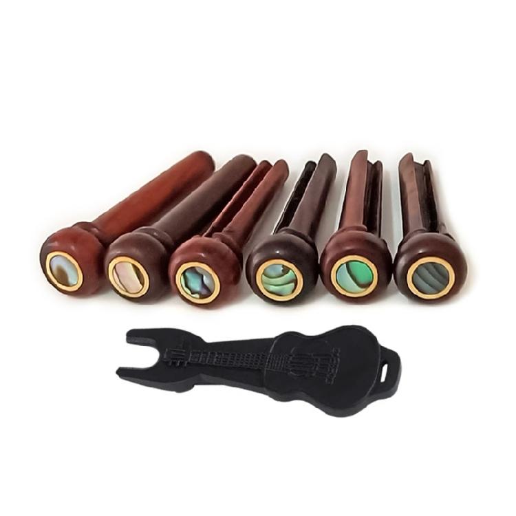 Cocobolo Bridge Pins Guitar Tone Improvement Pins Guitar String Nails Wood Guitar Enhancements Guitar String Pegs