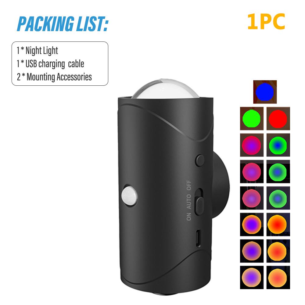 

Magnetic Motion Sensor Smart Light, LED Rechargeable Wall, RGB Gradient Ambient Light, Dimmable Indoor Light.