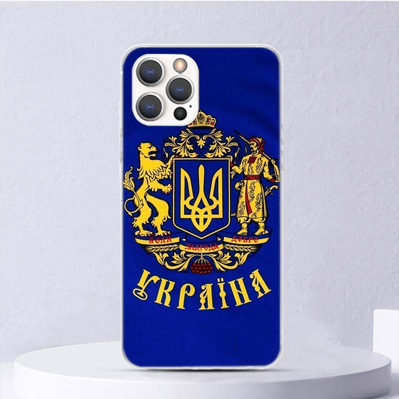 Ukraine Flag Soft Case For iPhone 11 12 13 Mini 14 Pro Max Apple Phone Cover X XS XR SE 7 Plus 8 + 6 6S 5S Funda Coque