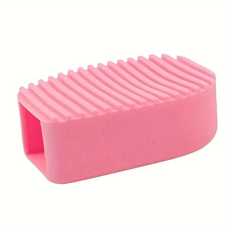 1pc Candy Color Silicone Mini Washboard For Collars Cuffs Non-Slip Flexible Washboard Convenient Scrub Brush Bathroom Supplies