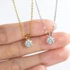 New 1 Carat Real Moissanite Pendant Necklace For Women Top Quality 100% 925 Sterling Silver Wedding Bridal Neck Chain Jewelry