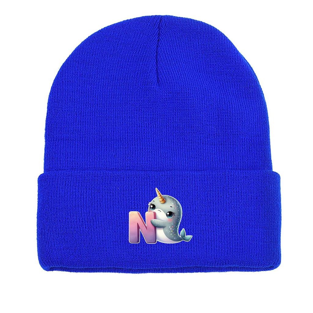 1pc, Alphabet A To Z and Animals Print Knitted Cap Beanie, 260 Knit Hats To Choose, for Men And Women