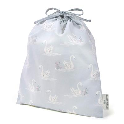 COLORFUL CANDY STYLE LAURA ASHLEY Gym Clothes Bag, Large, for Girls, Suitable for Elementary School Students, Large, Change of Clothes Bag, Swans N338