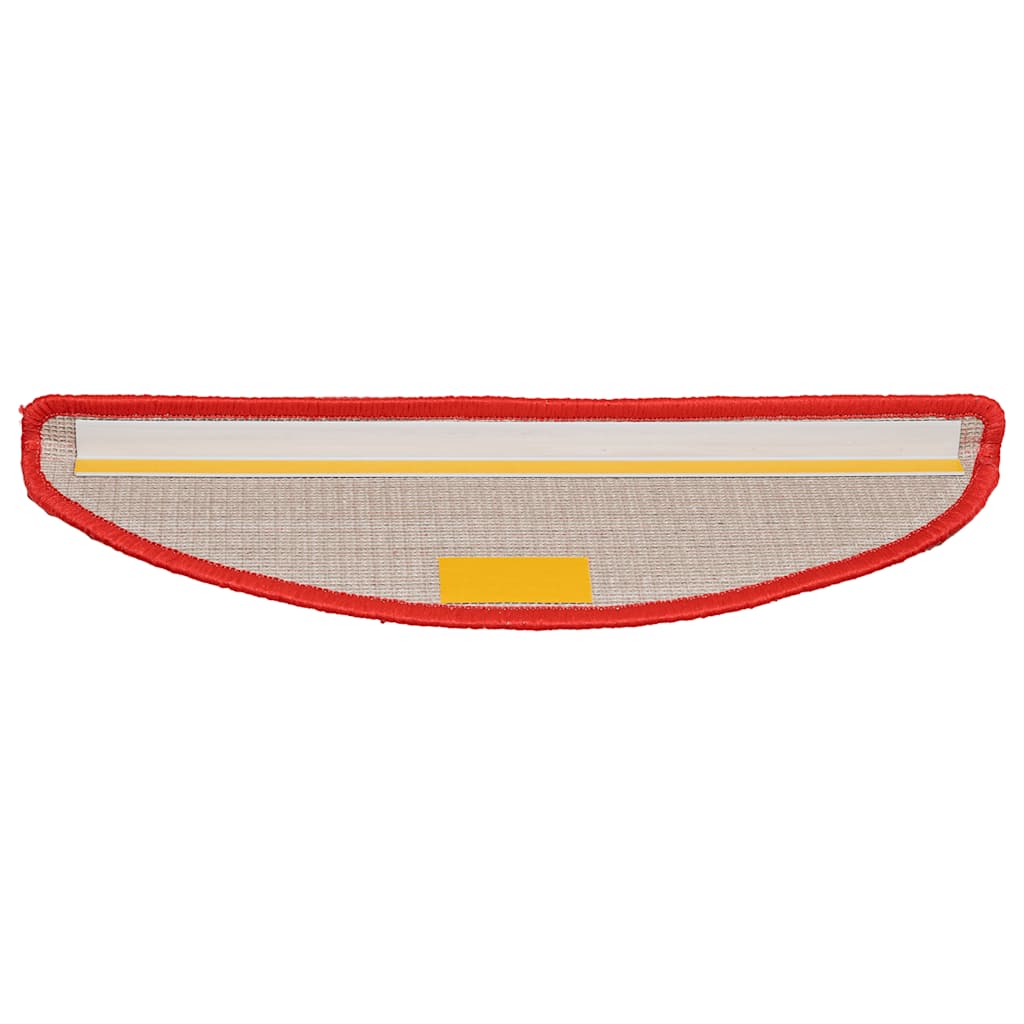 Step Mats 30 pcs. 56 x 17 x 3 cm Red Semi Circular