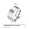 6mm 8mm Stainless Steel Rings Gold Color Brushed Surface Wedding Ring for Men Women Couple Engagement Finger Jewelry Gifts