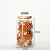 ZISIZ Round Glass Kitchen Storage Jars, 2000ml (Set of 2)