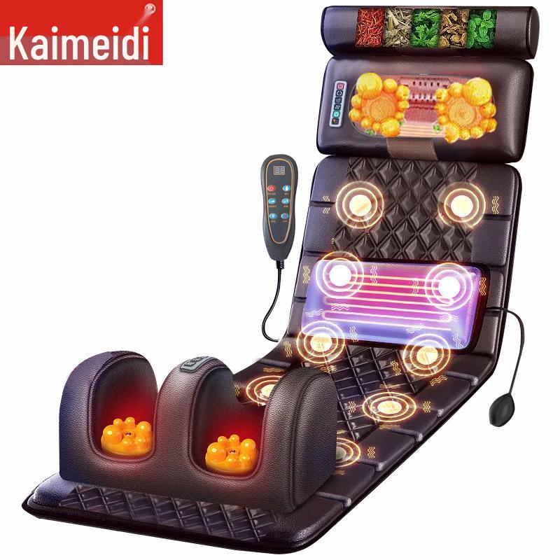 Smart Heated Full-Body Massage Pad with Neck & Waist Vibration and Kneading Functions