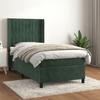 3132786 vidaXL Divan Bed with Mattress Dark Green 100x200 Cm