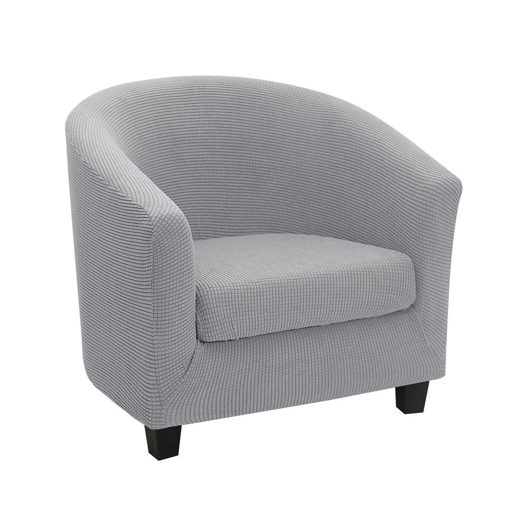 Tub Chair Cover Jacquard Elastic Fabric Armchair Sofa Seat Slipcover Protector