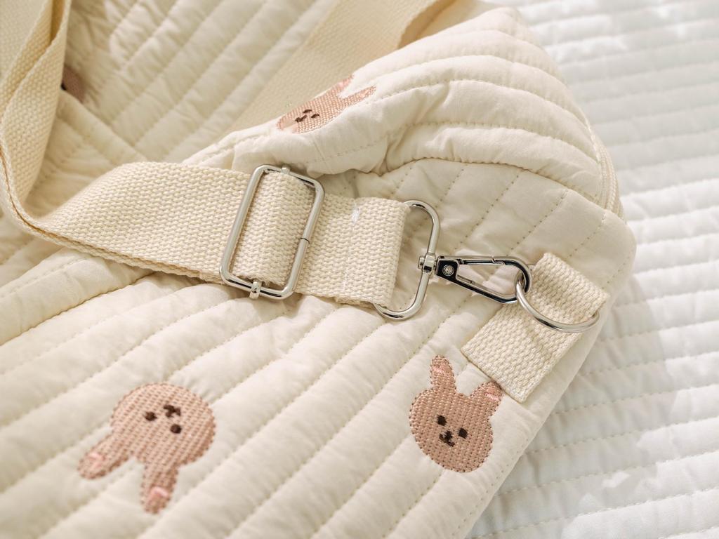 Pastoral Embroidery Travel Bag - Large Capacity, Lightweight, Portable Boston Messenger Handbag