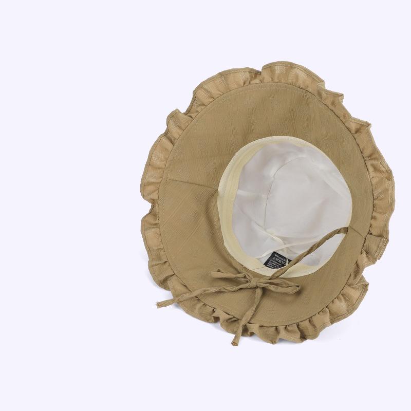 Spring Summer Outdoor Sun Hat Women's Lace Big Brim Fisherman Hat