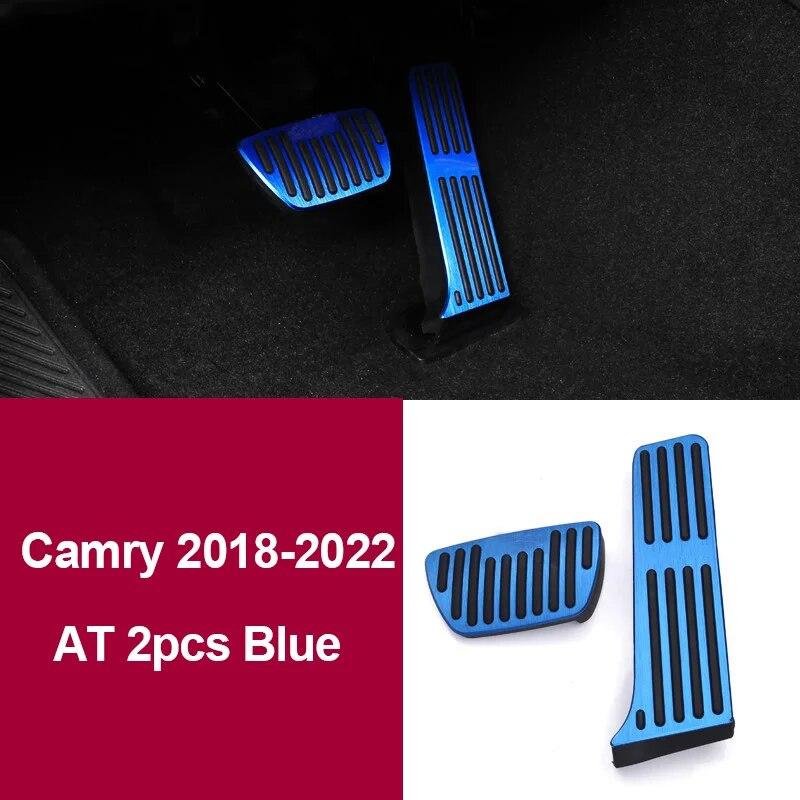 Aluminum Auto Car Pedals Cover Fuel Brake Footrest Pads Plate Cover For Toyota Camry 70 V70 2018    2022 Accessories