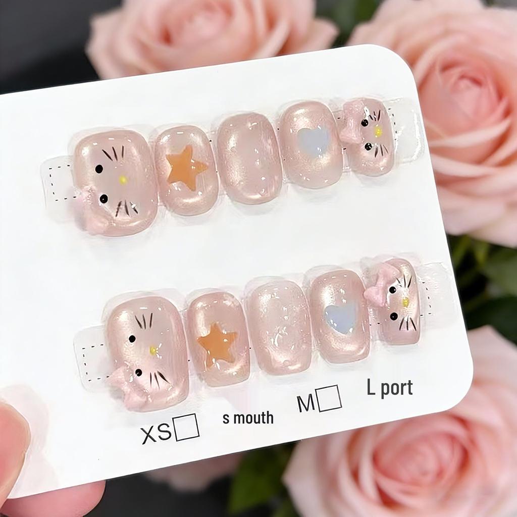 Xiaohongshu Handmade Red Floral Nail Art: Wearable, High-End Whitening Nail Tips Stickers