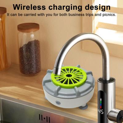 Tragbarer Obst- und Gemüsereiniger IPX7 Wasserdicht Kompaktes Design Tragbar Automatisches Ultraschall Drahtloses Gemüsereinigungsgerät