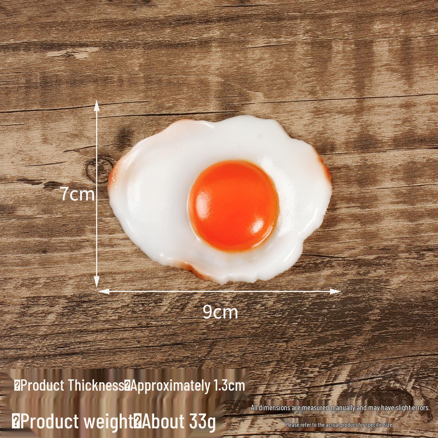 

Large PVC Fried Egg Keychain Pendant - Simulation Food Photography Prop