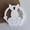 Easter Wall Decoration Irregular Circular Rabbit Silicone Mold DIY Flower Wreath Bunny Hang Tag Gypsum Ornament Resin Mold