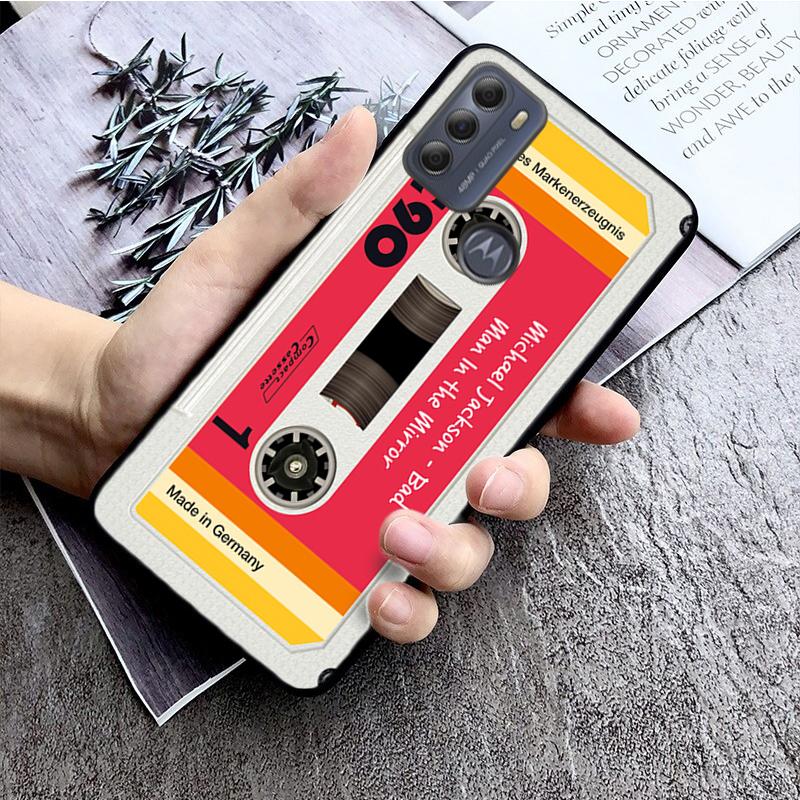 

Vintage Cassette Tape Case for Motorola G Stylus 5G G Play G35 G45 G54 G24 G86 G04S E13 E14 E32 E32S Moto G54