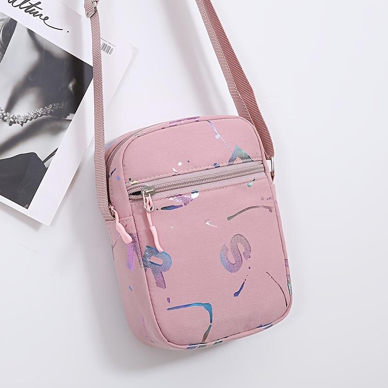 

Large Capacity Nylon Crossbody Bag - Chic Women s Versatile Travel Shoulder Purse with Polyester Lining розовый
