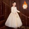 Champagne Children's Princess Tulle Dress - 2026 Runway Style Birthday Outfit
