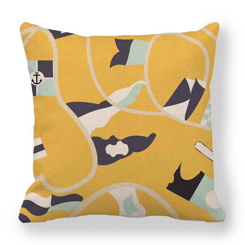 Custom Geometric Abstract Symmetrical Linen Pillowcase